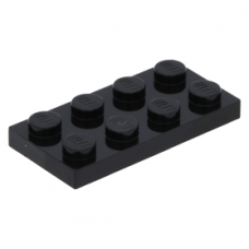 LEGO lapos elem 2x4, fekete (3020)